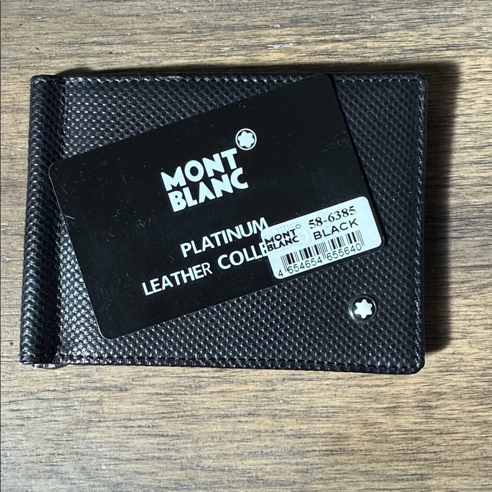 Mont Blanc Black Textured Money Clip